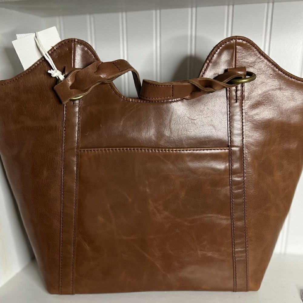 THE SAK COLLECTIVE  Sierra Leather Shopper  in Teak Leaf - Picture 8 of 10